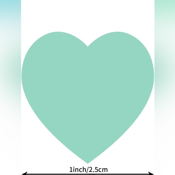 Roll Aqua Heart Stickers Self-Adhesive Cute Style Love Pattern STICKER - Picture 4 of 4